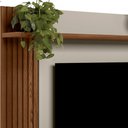 Ver imagem 7 de Painel Home Suspenso para Tv até 55 Polegadas Alvorada com 1 Nicho:amêndoa Titanio