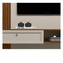 Ver imagem 6 de Painel Home Suspenso para Tv até 55 Polegadas Alvorada com 1 Nicho:amêndoa Titanio