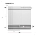 Ver imagem 2 de Painel Home Suspenso para Tv até 55 Polegadas Alvorada com 1 Nicho:amêndoa Titanio