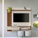 Ver imagem 1 de Painel Home Suspenso para Tv até 55 Polegadas Alvorada com 1 Nicho:amêndoa Titanio