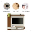 Ver imagem 3 de Painel Home Suspenso para Tv até 55 Polegadas Alvorada com 1 Nicho:amêndoa Titanio