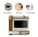Ver imagem 3 de Painel Home Suspenso para Tv até 55 Polegadas Alvorada com 1 Nicho:amêndoa Titanio