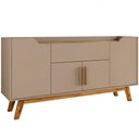 Ver imagem 7 de Aparador Buffet para Sala de Jantar 4 Portas 1 Gaveta 136cm Future B02 Fendi Freijó - Lyam Decor
