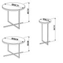 Ver imagem 3 de Conjunto 3 Mesas Redondas Estilo Industrial Volpi