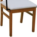 Ver imagem 3 de Kit 2 Cadeiras Tiê Madeira Maciça Encosto Ripado C-braço Metal - Amêndoa Assento Estofado Linho
