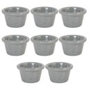 Ver imagem 1 de 8 Ramekins Molho 30ml Cinza Stone 100% Melamina Gourmet Mix