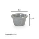 Ver imagem 6 de 8 Ramekins Molho 30ml Cinza Stone 100% Melamina Gourmet Mix