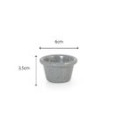 Ver mais imagens de 8 Ramekins Molho 30ml Cinza Stone 100% Melamina Gourmet Mix