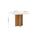 Ver imagem 3 de Mesa de Jantar 4 Lugares 90cm Tampo MDF e Vidro Canto Reto Lana