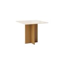 Ver imagem 2 de Mesa de Jantar 4 Lugares 90cm Tampo MDF e Vidro Canto Reto Lana