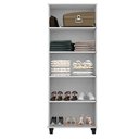 Ver imagem 4 de Estante Armário Multiuso 2 Portas 4 Prateleiras MDF 80cm Branco Trinobél