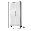 Ver imagem 5 de Estante Armário Multiuso 2 Portas 4 Prateleiras MDF 80cm Branco Trinobél