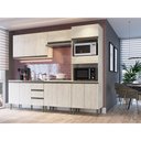 Ver imagem 1 de Cozinha Americana Completa Modulada Greta 5 peças 11 PT e 3 GV Crema - Megasul