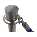 Ver imagem 3 de Pedestal Organizador de Fila Cromado com Cordão Azul