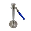 Ver imagem 2 de Pedestal Organizador de Fila Cromado com Cordão Azul