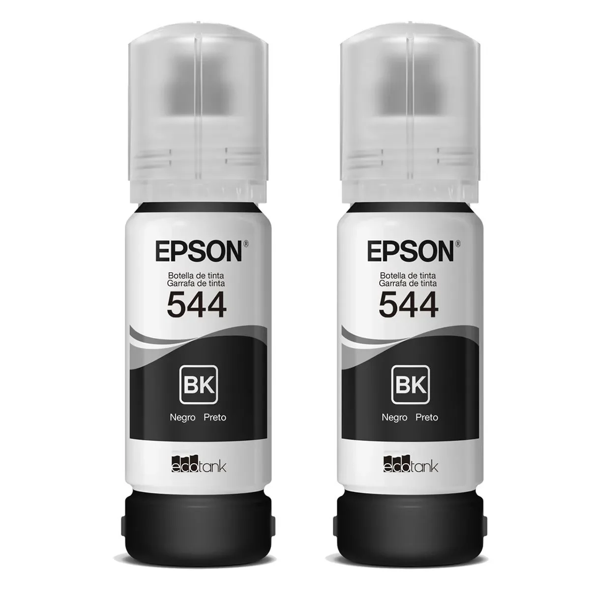 Kit 2 Tintas Epson 544 T544 - 2 Preto Original L-3110 L-3150 L-3250 - Refill - 1