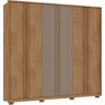 Guarda Roupa Casal 6 Portas 4 Gavetas Roupeiro Mozart Buriti/Fendi 2 FLEX - 3