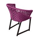 Ver imagem 3 de Kit 6 Cadeiras Salinas Corda Náutica Base em Alumínio Preto/rosa