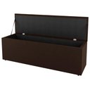 Ver imagem 7 de Kit Cabeceira E Baú Cama Box King 195Cm Sintético Marrom