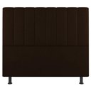 Ver imagem 5 de Kit Cabeceira E Baú Cama Box King 195Cm Sintético Marrom