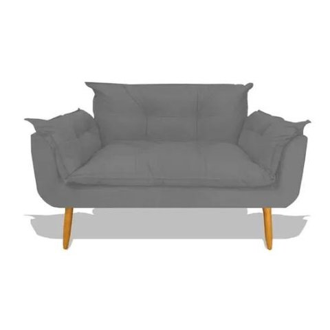 Namoradeira Decorativa Opala Suede:cinza