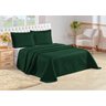 Cobre Leito Casal Queen 3 Peças Dupla Face Lisa - VERDE - 2