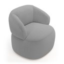 Ver imagem 5 de Poltrona Orgânica Giratória Living Glee Bouclê Cinza - Abmaza