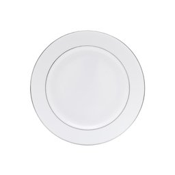 Aparelho Jantar 42 Peças Porcelana C/ Borda Prateada Branco - 4