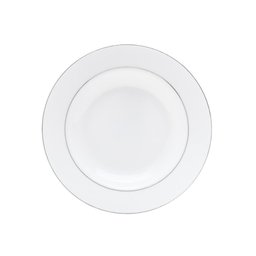 Aparelho Jantar 42 Peças Porcelana C/ Borda Prateada Branco - 3