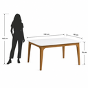 Ver imagem 6 de Mesa de Jantar Imperial 6 Lugares 135cm Elegante com Vidro