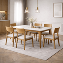 Ver imagem 2 de Mesa de Jantar Imperial 6 Lugares 135cm Elegante com Vidro