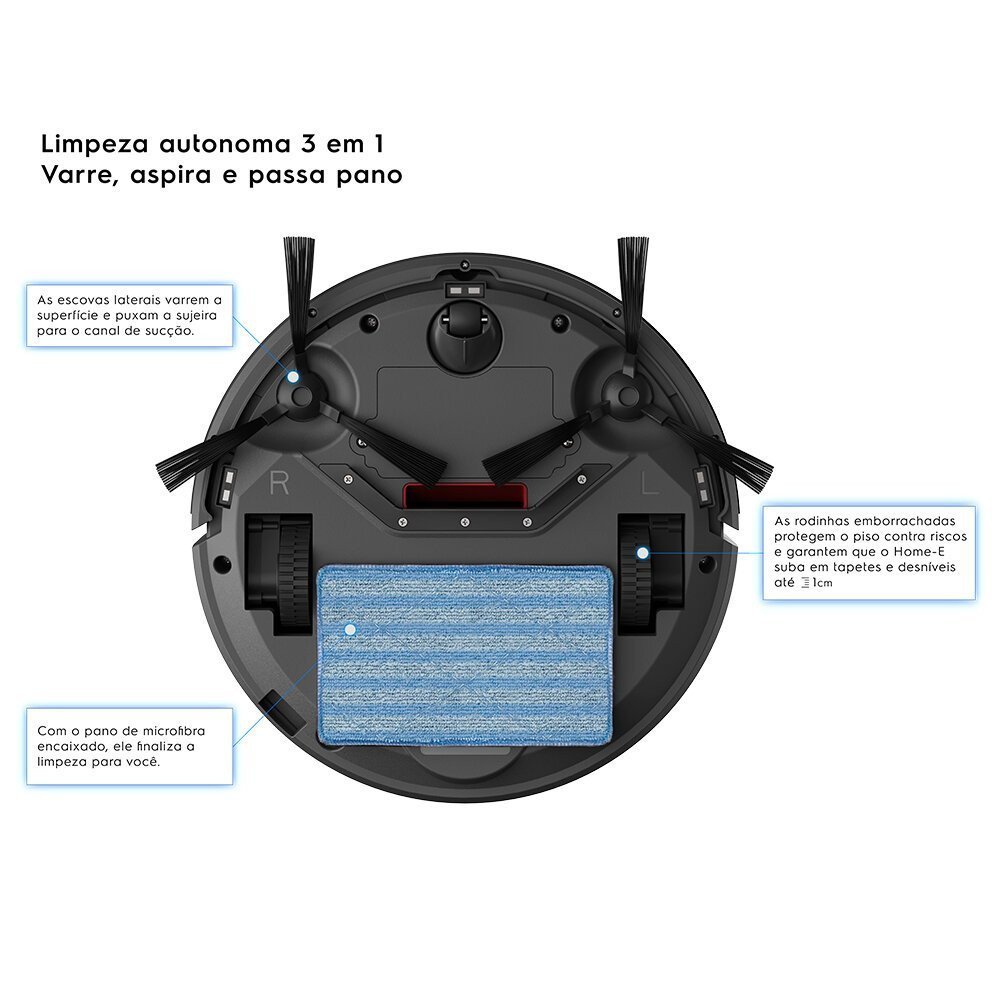 Aspirador de Pó Electrolux Robô Home-e Control Experience 3 em 1 Erb20 - 2