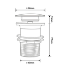 Ver imagem 6 de Kit 02 Válvula Ralo Click 1.1/4 Metal P/ Pia e Cuba Cromada