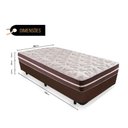 Ver imagem 3 de Cama Box Solteiro 88 Tecido Sintético Marrom com Colchão Little Angel - Bello Box - Mola Superlastic