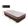 Cama Box Solteiro 88 Tecido Sintético Marrom com Colchão Little Angel - Bello Box - Mola Superlastic - 3