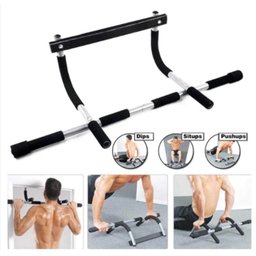 Barra de Exercicios para Porta Chao Fixa Mista Musculacao Flexao Abdominal Exercicios Academia em - 4