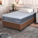 Ver imagem 1 de Conjunto Box Marrom Argel Cinza Espuma D33 Solteiro 96x203x67 - King House