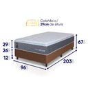 Ver imagem 2 de Conjunto Box Marrom Argel Cinza Espuma D33 Solteiro 96x203x67 - King House