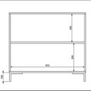 Ver imagem 5 de Balcão Aparador 2 Portas de Vidro 1 Prateleira