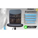 Ver imagem 6 de Cadeira de Escritório Ergonômica Giratória sem Braços Executiva Rodízios Costura Esteirinha