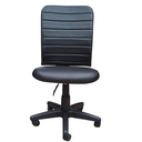 Ver imagem 1 de Cadeira de Escritório Ergonômica Giratória sem Braços Executiva Rodízios Costura Esteirinha