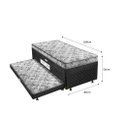 Ver imagem 4 de Bicama Box Baú Solteiro Conjugado Espuma com Cama Auxiliar Bicama 3 em 1 - Matelassê