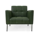 Ver imagem 6 de Poltrona Sala Decorativa Kit 2 Elisa Pé Aço Lateral Preto Sintético Pu Verde D03 - D’Rossi