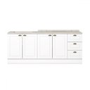 Ver imagem 2 de Cozinha Compacta Americana 4 Portas 3 Gavetas 100% Mdf Branco Ce760 - Henn