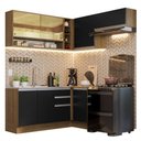 Ver imagem 7 de Armário de Cozinha Completa de Canto 349cm Rustic/Preto Glamy Madesa 06