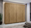 Ver imagem 1 de Guarda-roupa Dubai Majestic 230cm Mdf 6 Gavetas - Nature/nature Vila Rica