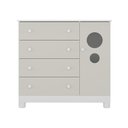 Ver imagem 7 de Cômoda Infantil 95cm 1 Porta com Vidro e 4 Gavetas Bombom Multimóveis Mp4464 Branco/off White