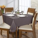Ver imagem 3 de Toalha de Mesa 4 Lugares Térmica 1,40m X 1,40m Quadrada Impermeável Cozinha Jantar Marrom