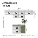 Ver imagem 3 de Armário de Cozinha Completa 280 Cm Vik Madesa 01 Branco/verde