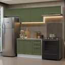 Ver imagem 1 de Armário de Cozinha Completa 280 Cm Vik Madesa 01 Branco/verde